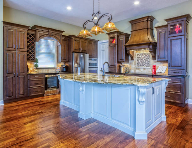 istock Beautiful Custom Kitchen with Island in an Estate Home 874485510