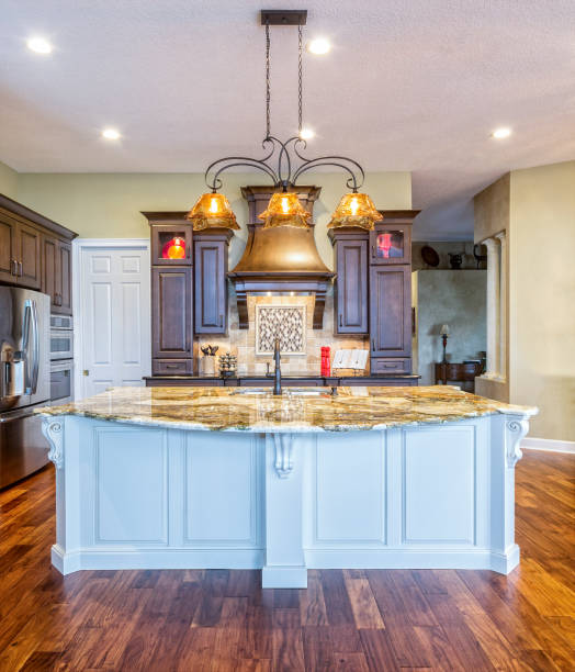 istock Beautiful Custom Kitchen with Island in an Estate Home 874485520