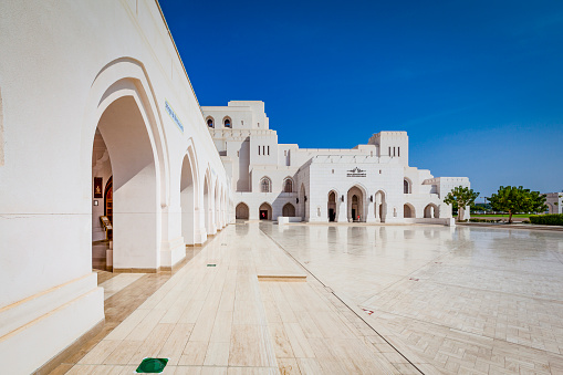 Muscat, Oman - November 15, 2014: famous royal opera house in muscat, oman.