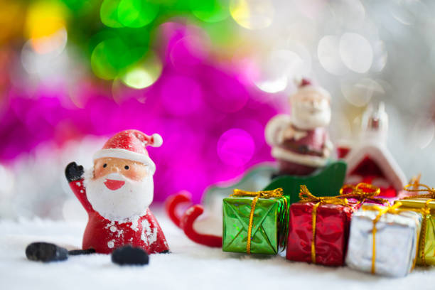 istock Christmas props decorations on christmas snow field background with copy space.Merry Christmas and happy new year concept. 874493038