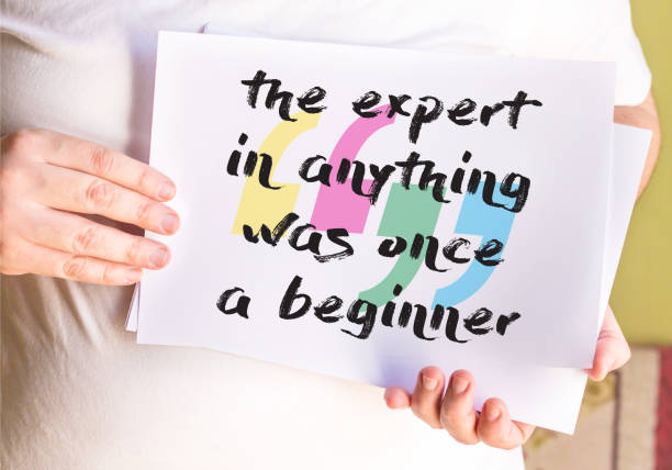 the expert in anything was once a beginner, on white paper