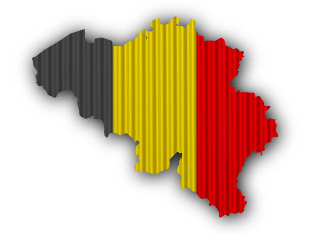 istock Textured map of Belgium in nice colors 874504192