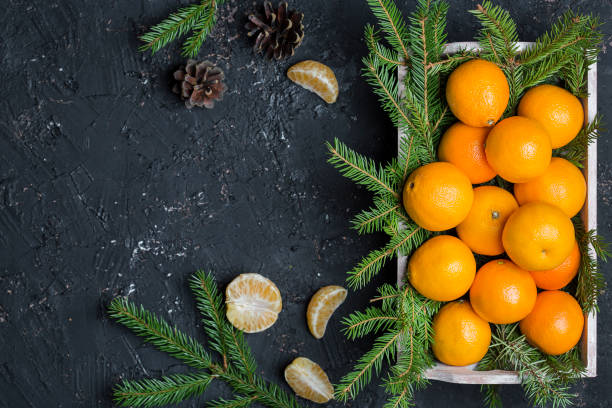 istock Fresh tangerine clementine on background wooden 874505550