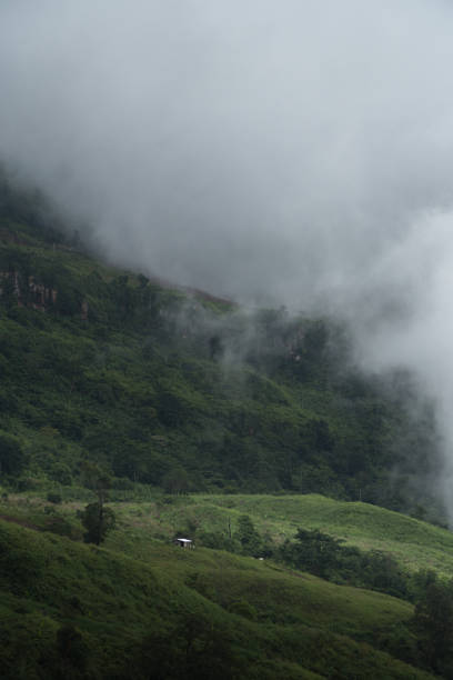 istock Village in the mist 874505752