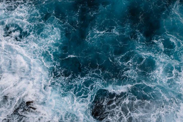 istock Aerial view to ocean waves and rock coast 874509304