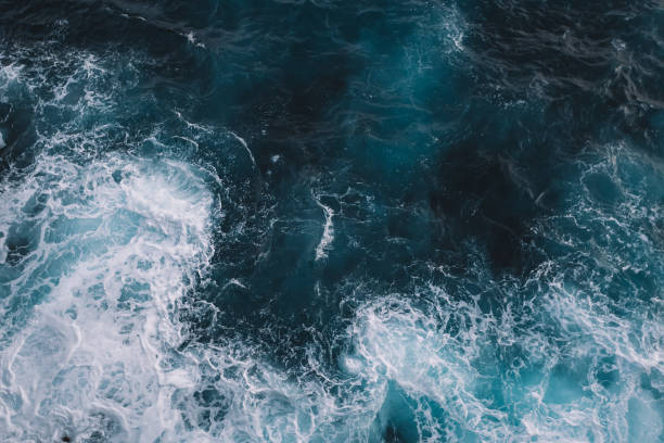 istock Aerial view to ocean waves and rock coast 874509330