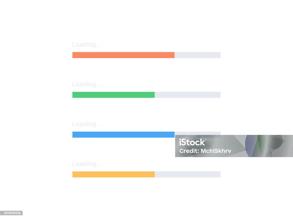 Vector Progress Loading Bar Set Stock Illustration - Download Image Now ...