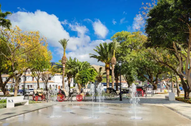 Photo of Central town square of Mijas. Malaga province, Andalusia, Spain