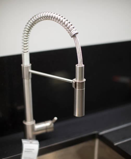 istock Steel water faucet for kitchen and bathroom 874548046