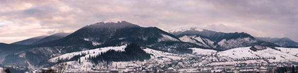 istock panorama of mountain ridge at sunrise 874548422