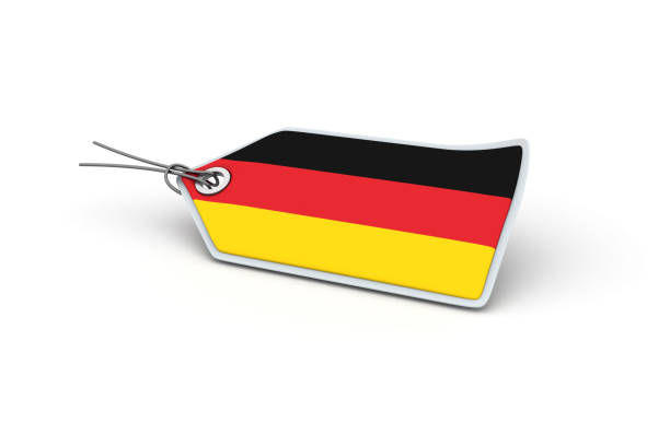 Price Shopping Tag with European Union Flag - White Background - 3D Rendering