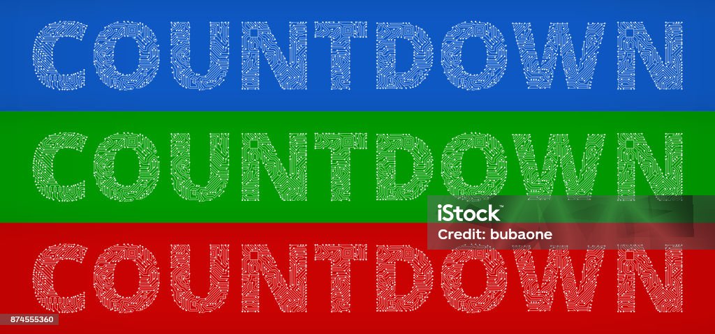 Countdown Color Picture Countdown Circuit Board Color Vector Backgrounds Stock Illustration ...