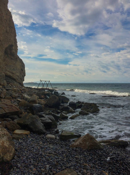 istock rocky basis of sea coast 874562008