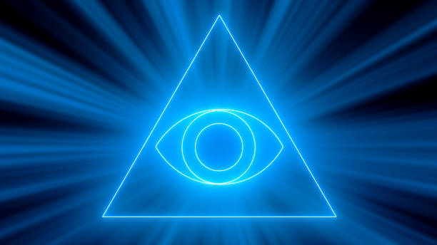 istock Abstract background with Eye of Providence 874566482