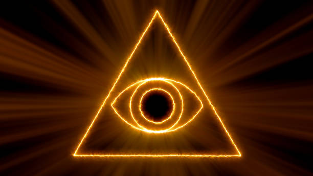 istock Abstract background with Eye of Providence 874566510