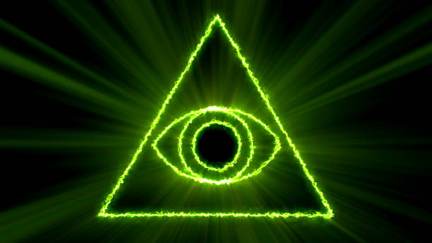 istock Abstract background with Eye of Providence 874566638