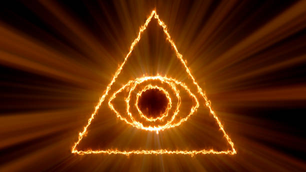 istock Abstract background with Eye of Providence 874568752