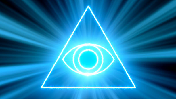 istock Abstract background with Eye of Providence 874568788
