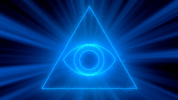 istock Abstract background with Eye of Providence 874568826