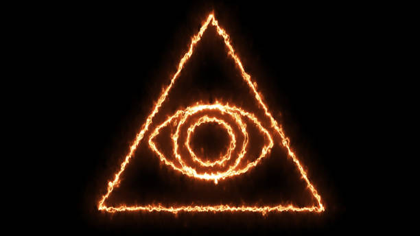 istock Abstract background with Eye of Providence 874569140