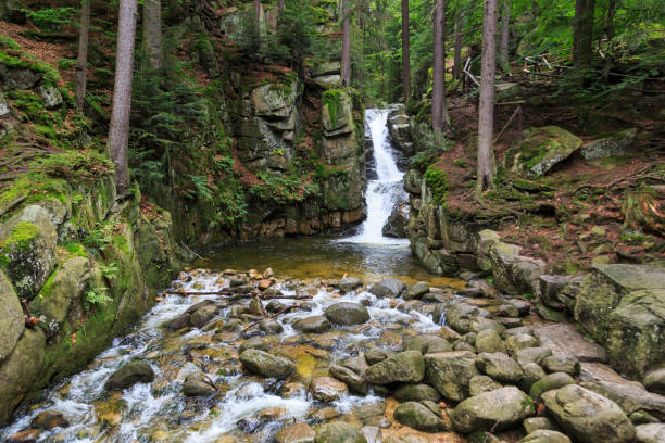 istock Rocky waterfall in Karkonosze Mountains in Poland 874579324
