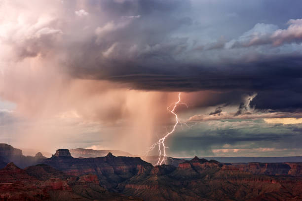 istock Grand Canyon thunderstorm and lightning 874580150