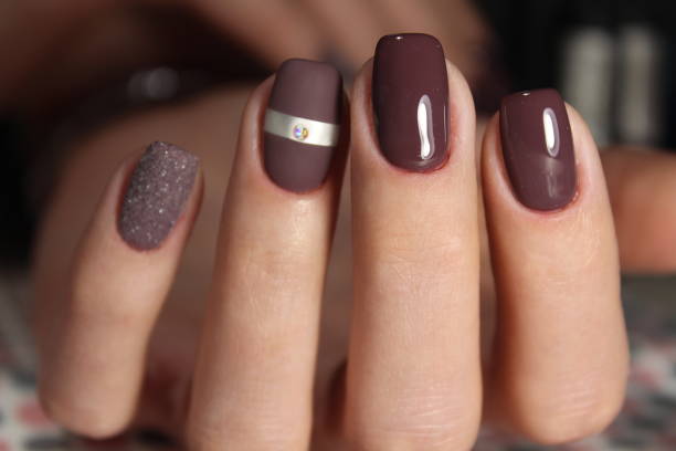 istock Christmas Nail art manicure 874584072