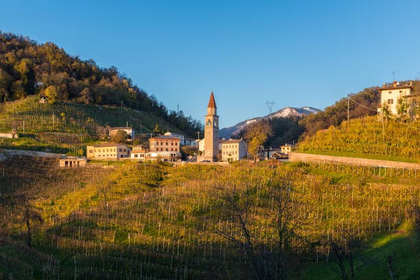 istock Cison di Valmarino (TV) Veneto, Prosecco hills, Panorama 874596976