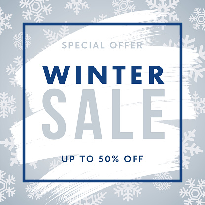 Winter design for advertising, banners, leaflets and flyers. - Illustration