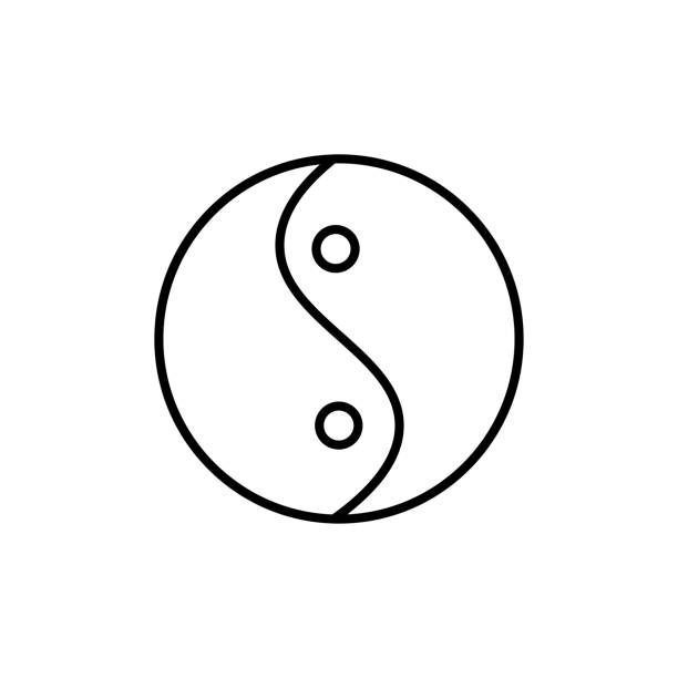 ilustrações de stock, clip art, desenhos animados e ícones de ying the icon - yingyang