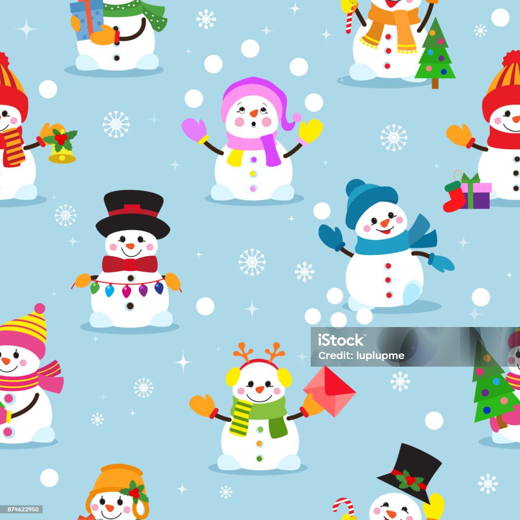 Snowman Phim Hoạt Hình Vector Mùa Đông Giáng Sinh Nhân Vật Ngày Lễ ...