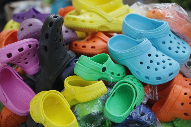 istock Colorful Shoes In Flea Market 874623728