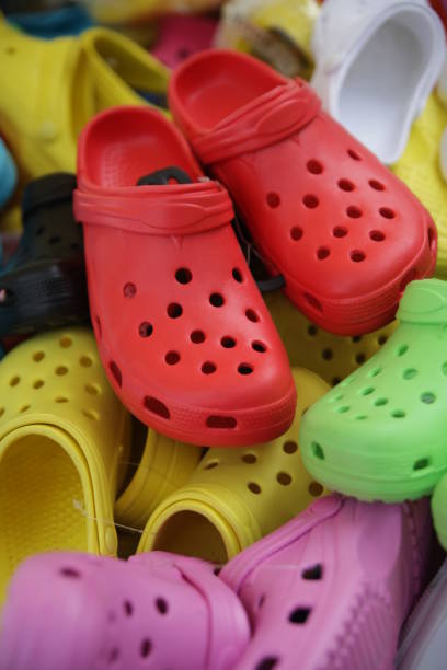 istock Colorful Shoes In Flea Market 874625806