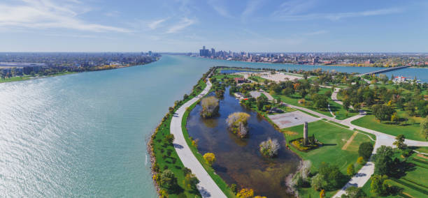 istock Belle Isle Aerial Detroit 874662112