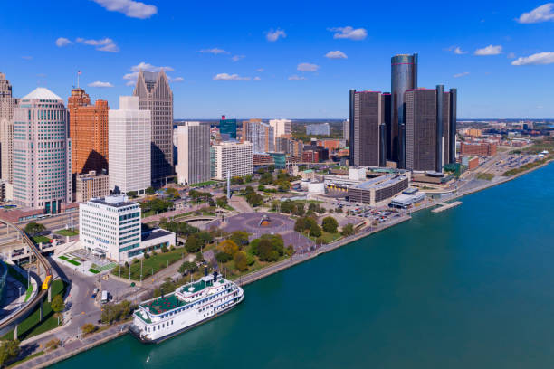 istock Detroit Aerial waterfront 874662220