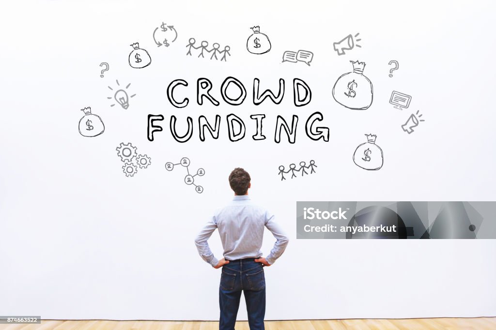 crowdfunding concept crowdfunding concept for business Crowdfunding Stock Photo