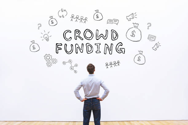 crowdfunding concept crowdfunding concept for business crowdfunding stock pictures, royalty-free photos & images