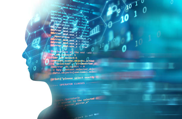 istock double exposure image of virtual human 3dillustration 874666354