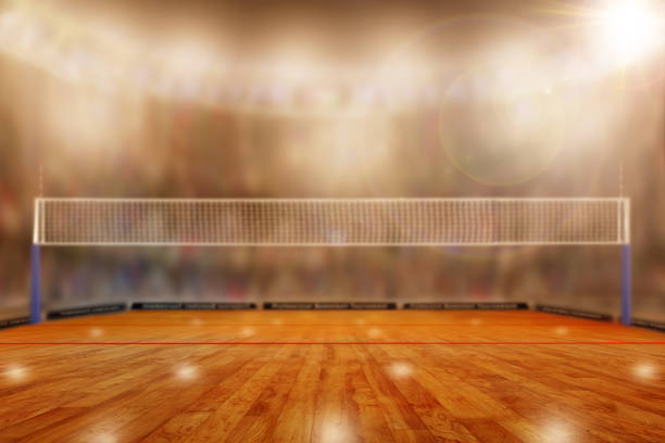 Volleyball Arena With Copy Space stock photo