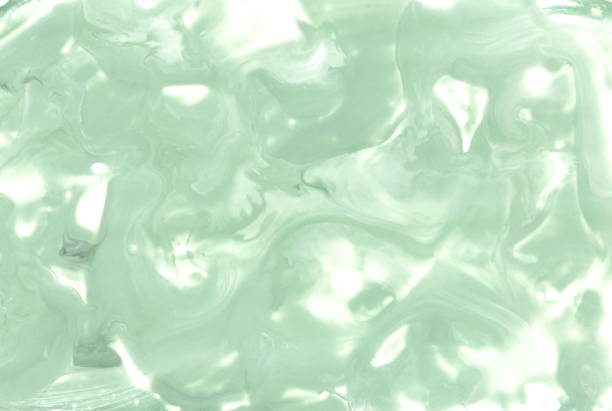 istock Watercolor abstract green color liqued 874682022