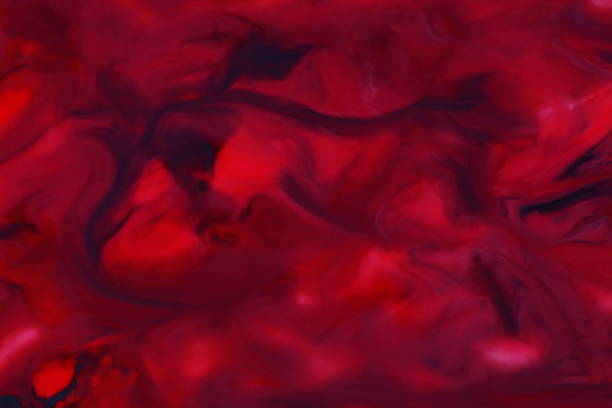 istock Watercolor abstract red and black color liquid 874682366