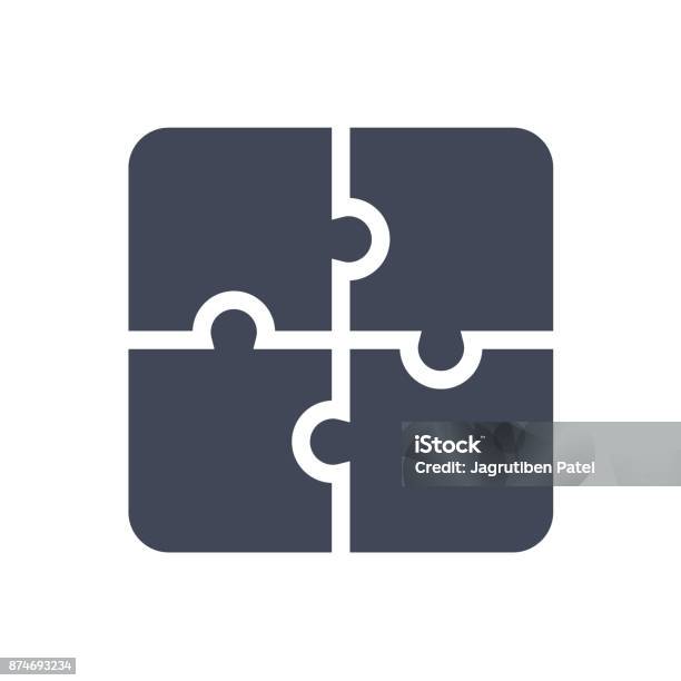 Puzzle Icon Flat Vector Illustration Puzzle Game Sign Symbol Stock Illustration - Download Image Now