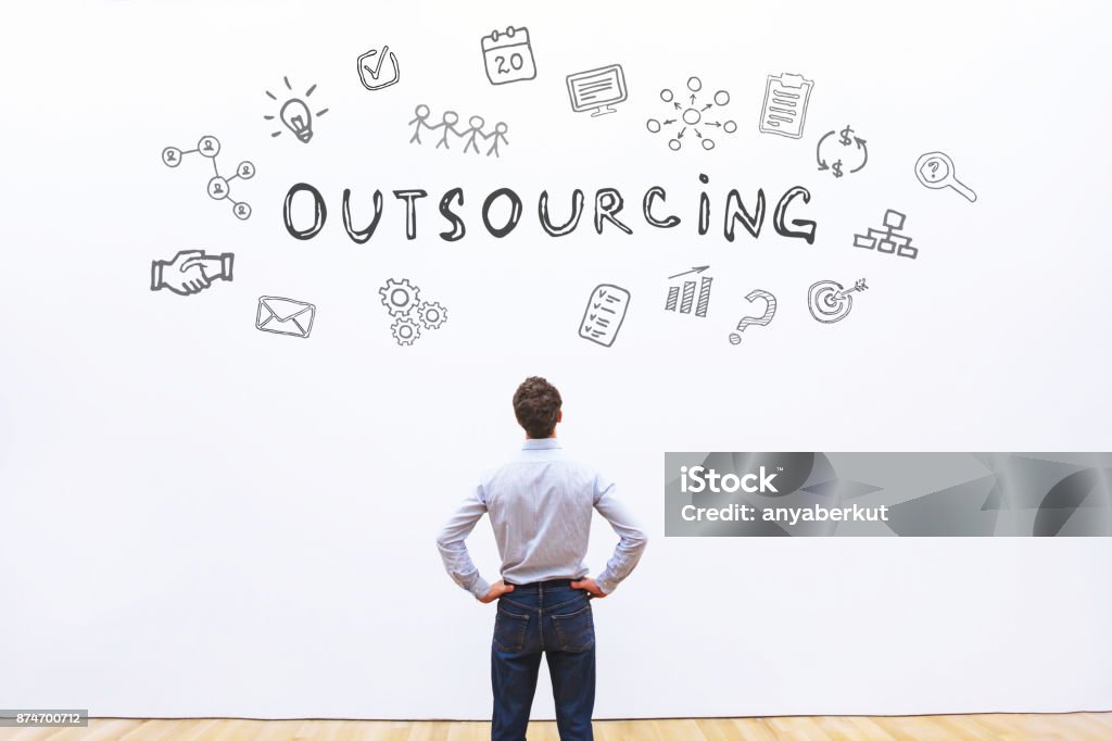 outsourcing concept outsourcing business concept Outsourcing Stock Photo