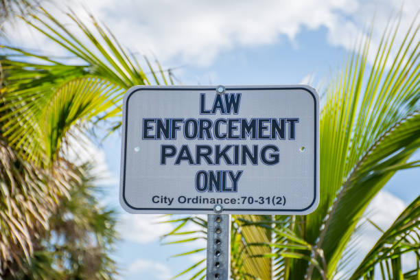 istock Law Enforcement Parking Only Sign 874703214