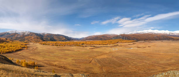 istock mountains steppe aerial view autumn snow clouds 874714704