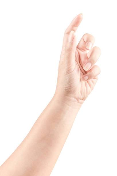 istock Close up Hand and arm  on white  background. 874734948