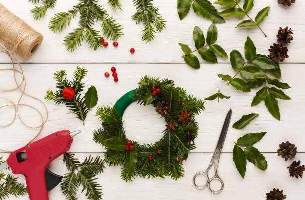 istock Creative diy hobby. Handmade craft christmas decoration 874735376