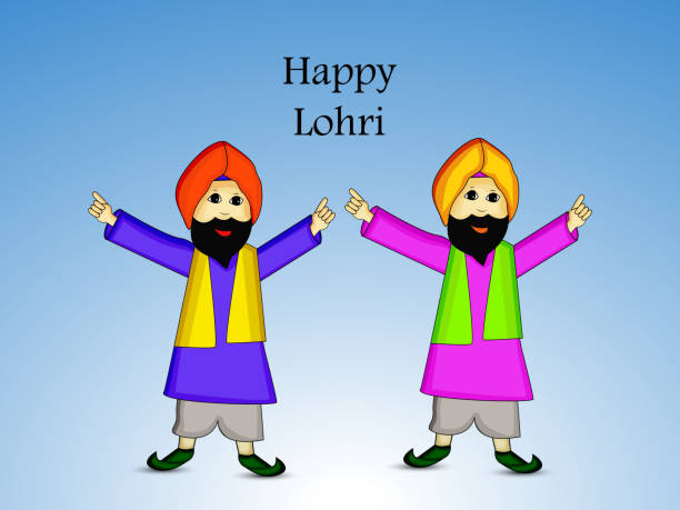 Illustration Of Hindu Festival Lohri Background Stock Illustration -  Download Image Now - Abstract, Agriculture, Bihu - iStock