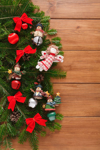 istock Christmas decoration, ornaments and garland frame background 874742274