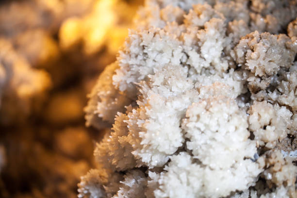 istock Closed up of white stalactite in cave 874746054